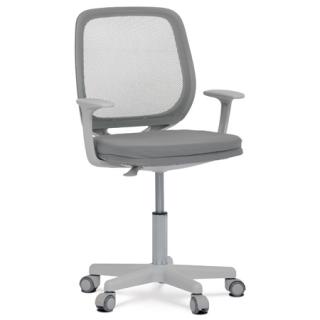 Autronic Kancelárska stolička, šedá látka, plastový kříž KA-W022 GREY