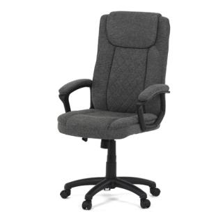 Autronic Kancelárska stolička, tmavo šedá látka, plastový kříž KA-Y388 GREY2