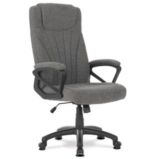 Autronic Kancelárska stolička, tmavo šedá látka, plastový kříž KA-Y389 GREY2