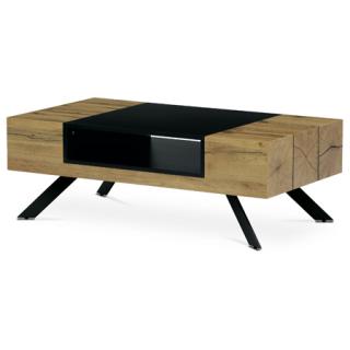 Autronic Konferenčný stôl, MDF 3D dekor divoký dub a čierna. AHG-649 OAK