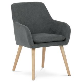 Autronic Kreslo, poťah šedá látka, nohy masiv kaučukovník AK-310 GREY2