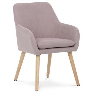 Autronic Kreslo, poťah starorůžová látka, nohy masiv kaučukovník AK-310 PINK2