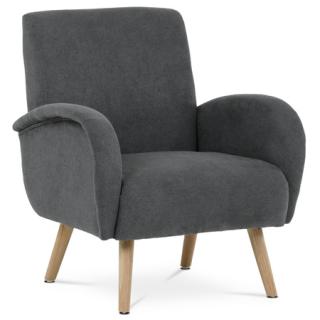 Autronic Kreslo relaxačné, šedá látka, drevené nohy. AK-345 GREY2