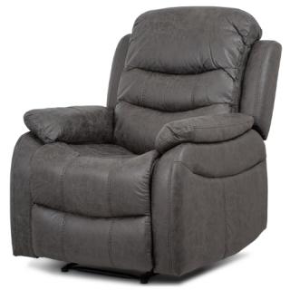 Autronic TV a relaxačné kreslo, manuálne polohovanie, poťah sivá látka v dekore vintage kože TV-4086 GREY