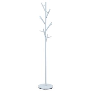 Autronic Vešiak stojanový, kovová konštrukcia, biely matný lak, výška 170 cm, nosnosť 10 kg 83766-02A WT