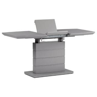 AutronicJedálenský stôl 110+40x70 cm, sivá 4 mm sklenená doska, MDF, sivý matný lak - HT-420 GREY