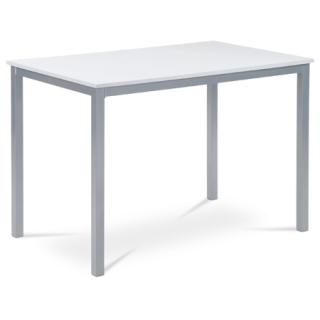AutronicJedálenský stôl 110x70, MDF biela / šedý lak GDT-202 WT