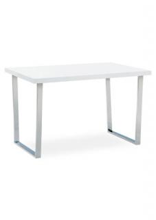 AutronicJedálenský stôl 120x75 biely/chróm AT-2077 WT