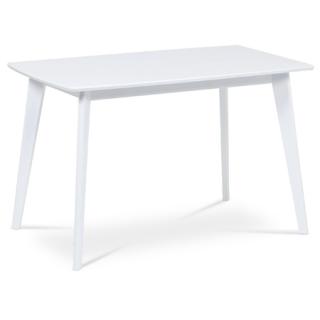 AutronicJedálenský stôl 120x75cm, nohy masív, doska MDF, biely AUT-008 WT