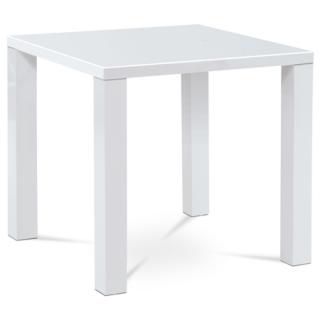 AutronicJedálenský stôl 80x80x76cm, vysoký lesk biely AT-3005 WT