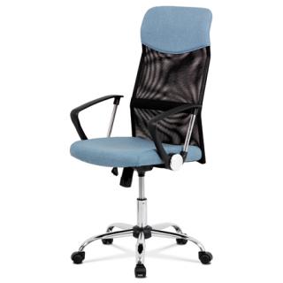 AutronicKancelárska stolička, látka čierna/modrá KA-E301 BLUE