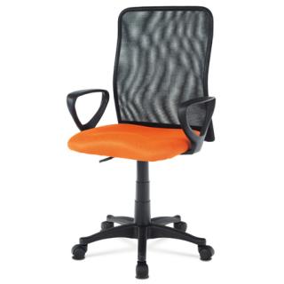 AutronicKancelárska stolička, látka MESH oranžová / čierna KA-B047 ORA