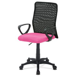AutronicKancelárska stolička, látka MESH rúžová / čierna, plyn.piest KA-B047 PINK