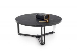 Halmar ANTICA konferenčný stolík doska - čierny mramor, konštrukcia - čierna