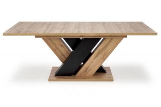 Halmar BRANDON rozkladací stôl 160-200/90 cm dub wotan/čierny
