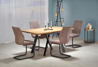 Halmar CAPITAL stôl 180-240 cm, dub zlatý/čierny