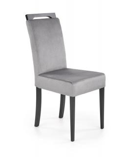 Halmar CLARION 2 stolička čierna / čal: MONOLITH 85 (šedá)