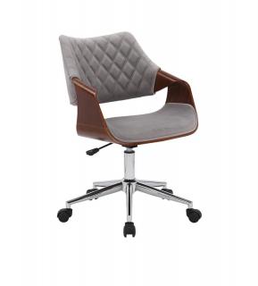 Halmar COLT kancelárska stolička orech/šedá velvet