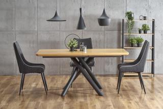 Halmar DERRICK rozkladací stôl dub prírodný / čierna