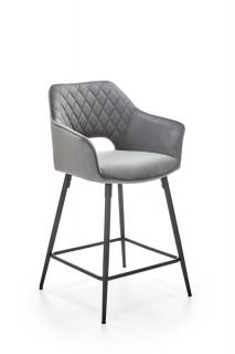 Halmar H107 barová stolička šedá