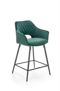 Halmar H107 barová stolička tmavo zelená