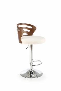 Halmar H109 barová stolička krémová/orech