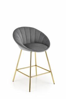Halmar H112 barová stolička šedá/zlatá