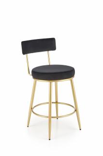 Halmar H115 barová stolička čierna/zlatá