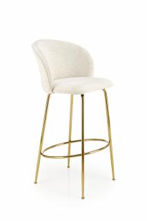 Halmar H116 barová stolička krémová/zlatá