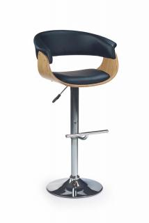 Halmar H45 barová stolička svetlo dub/čierna