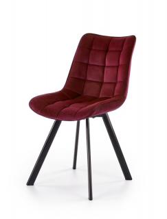 Halmar K332 stolička nohy - čierne, sedák - bordový