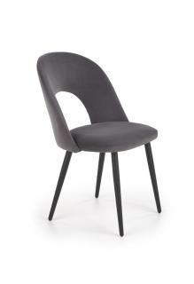 Halmar K384 jedálenská stolička šedá / čierna