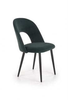 Halmar K384 jedálenská stolička tmavo zelená / čierna