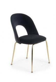 Halmar K385 jedálenská stolička čierna / zlatá