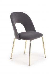 Halmar K385 stolička šedá/zlatá