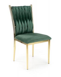 Halmar K436 stolička tmavo zelená/zlatá