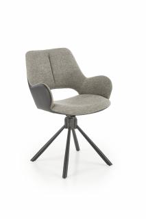 Halmar K494 stolička šedá/čierna