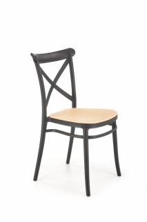 Halmar K512 stolička čierna/hnedá