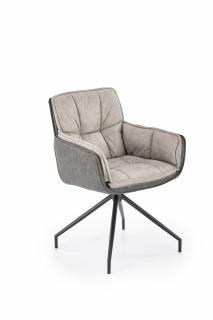 Halmar K523 stolička šedá/čierna