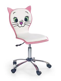 Halmar KITTY 2 detská stolička bielo-ružová