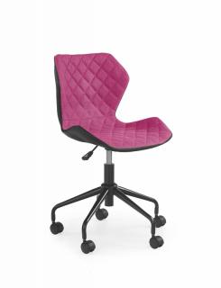 Halmar MATRIX detská stolička čierna / ružová