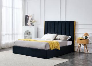 Halmar PALAZZO posteľ 160, čierna/zlatá