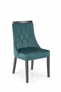 Halmar ROYAL stolička čierna/čal: MONOLITH 37 (tm. zelená)