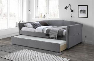 Halmar SANNA dvojlôžková postel s výsuvným spodným matracom šedá