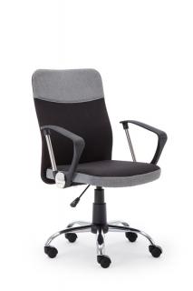 Halmar TOPIC kancelárska stolička, čierna / šedá