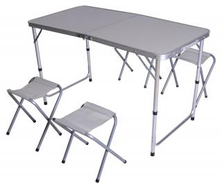 Rojaplast Campingový SET - stôl 120x60cm+4 stoličky