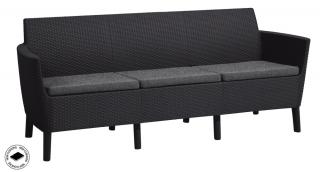 Rojaplast SALEMO 3 seater sofa - grafit