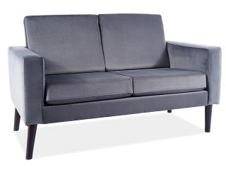 Signal DARLA VELVET pohovka SIVÁ BLUVEL 14 / WENGE