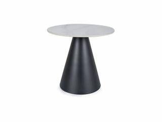 Signal HILL konferenčný stolík pr.50 cm, biela/čierna