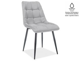 Signal Jedálenská stolička CHIC MATT VELVET 85 čierna konštrukcia / šedá
